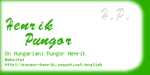 henrik pungor business card